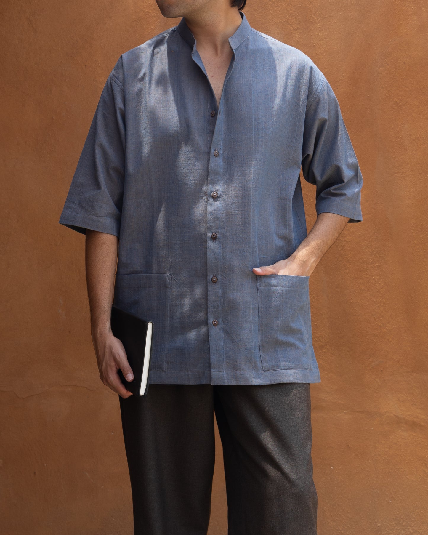 Basho Shirt | Charcoal Grey Dual Hue