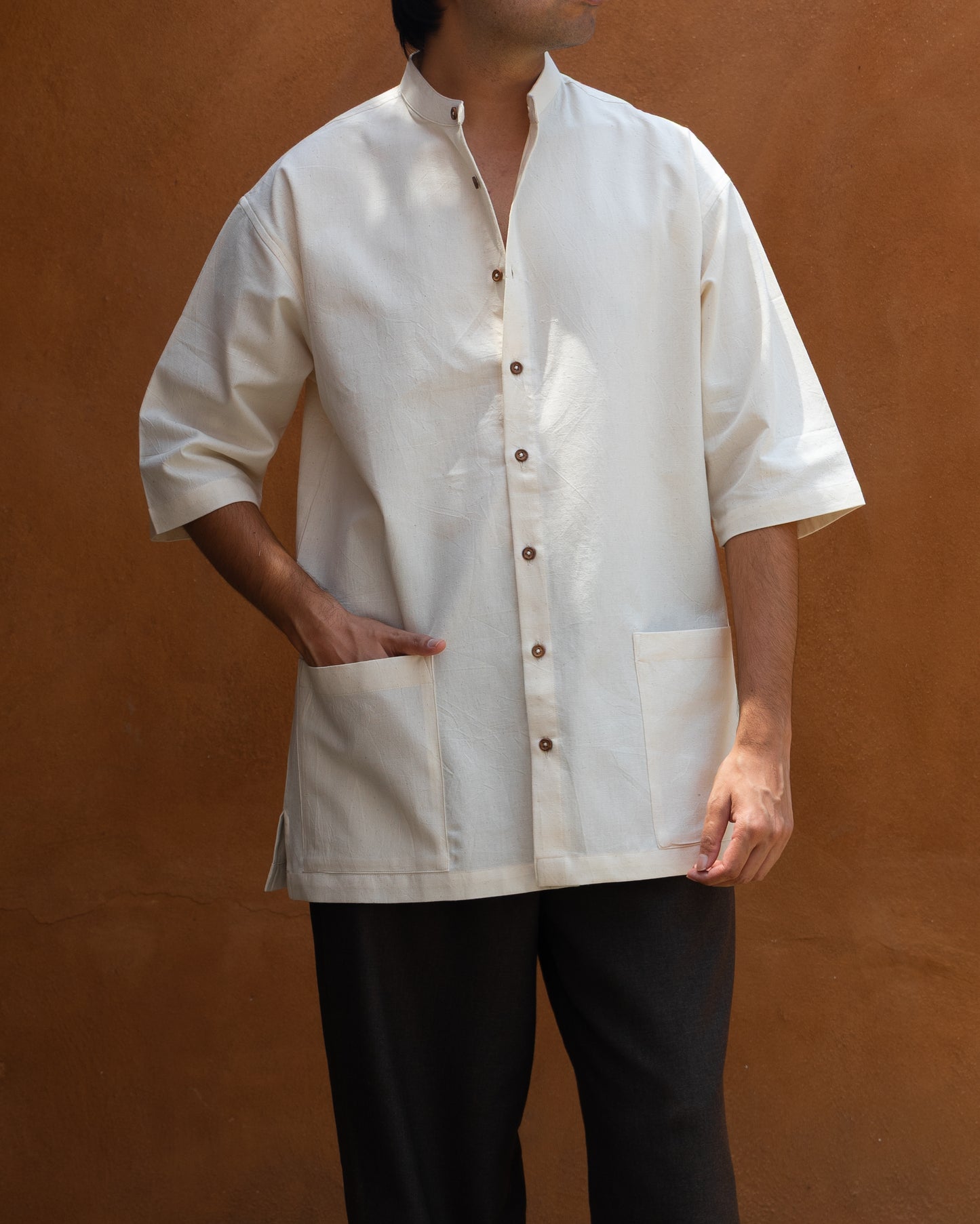 Basho Shirt | Undyed Soft Cream
