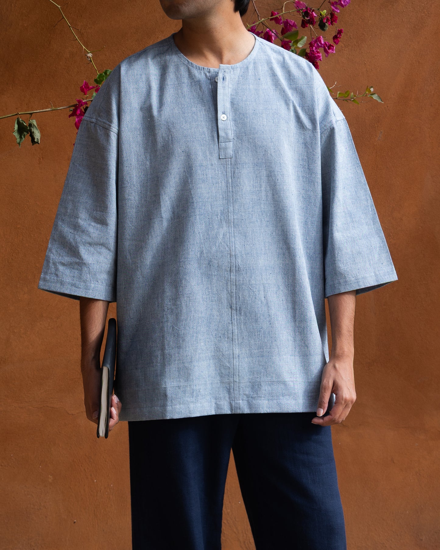 Pullover Asahi Shirt | Soft Indigo Melange