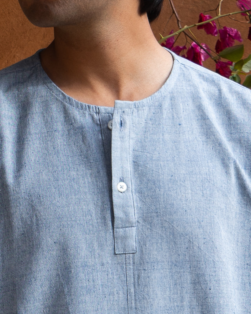 Pullover Asahi Shirt | Soft Indigo Melange