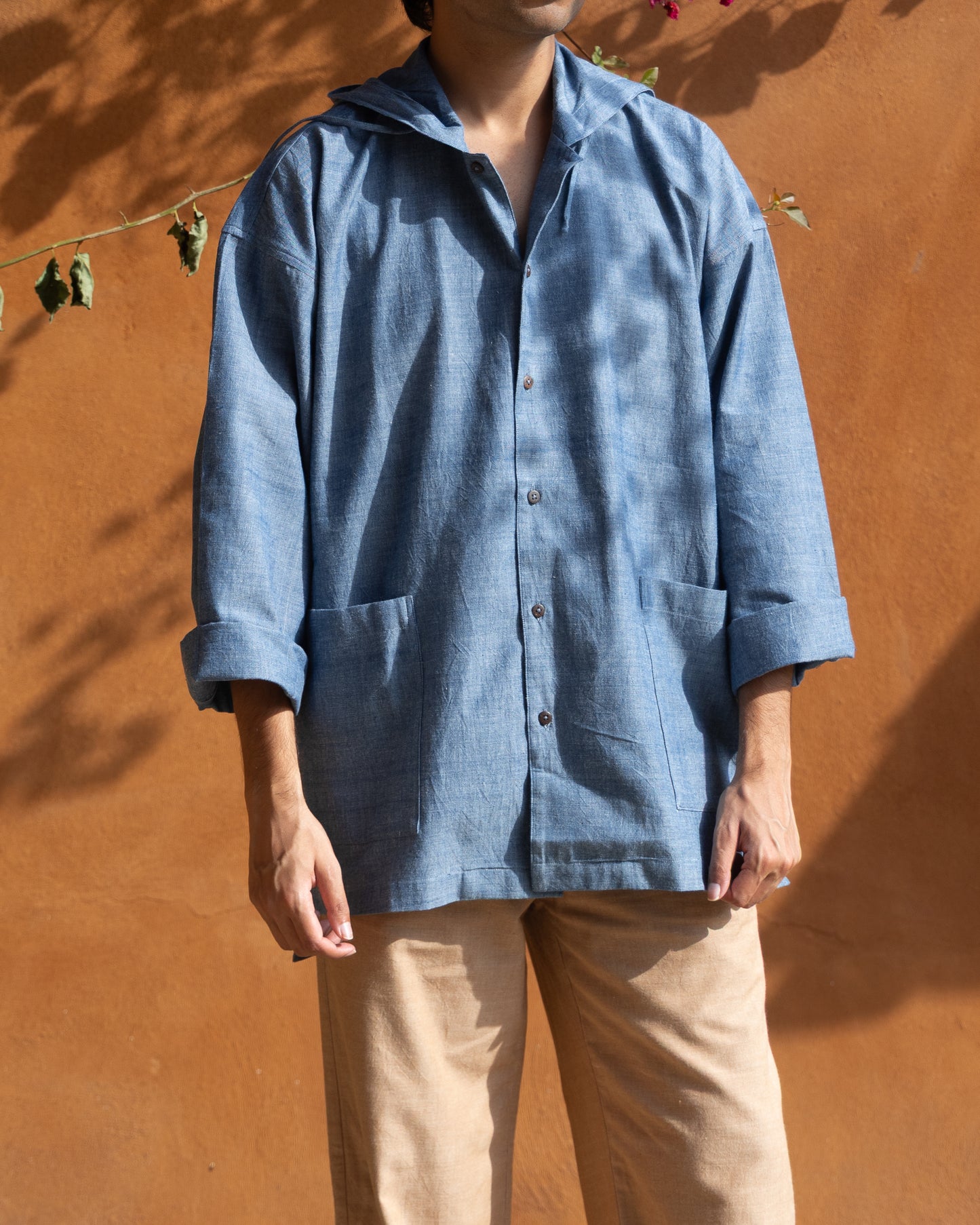 Hood Shirt | Chambray Blue