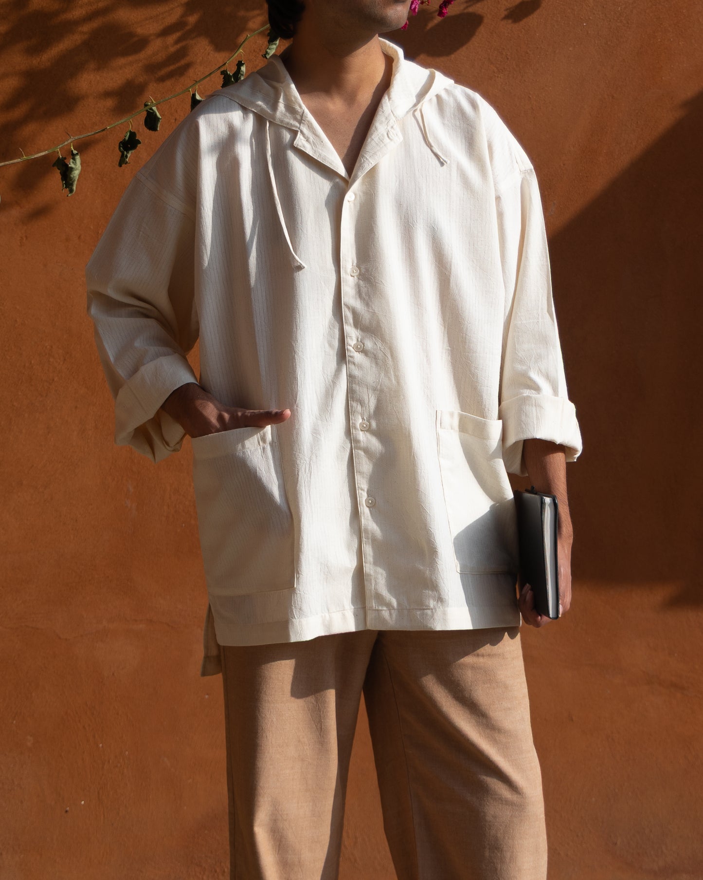 Hood Shirt | Ecru Self