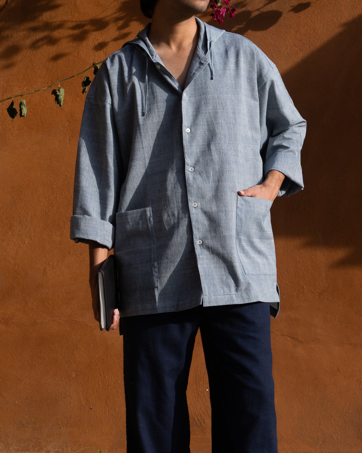 Hood Shirt | Soft Indigo Melange