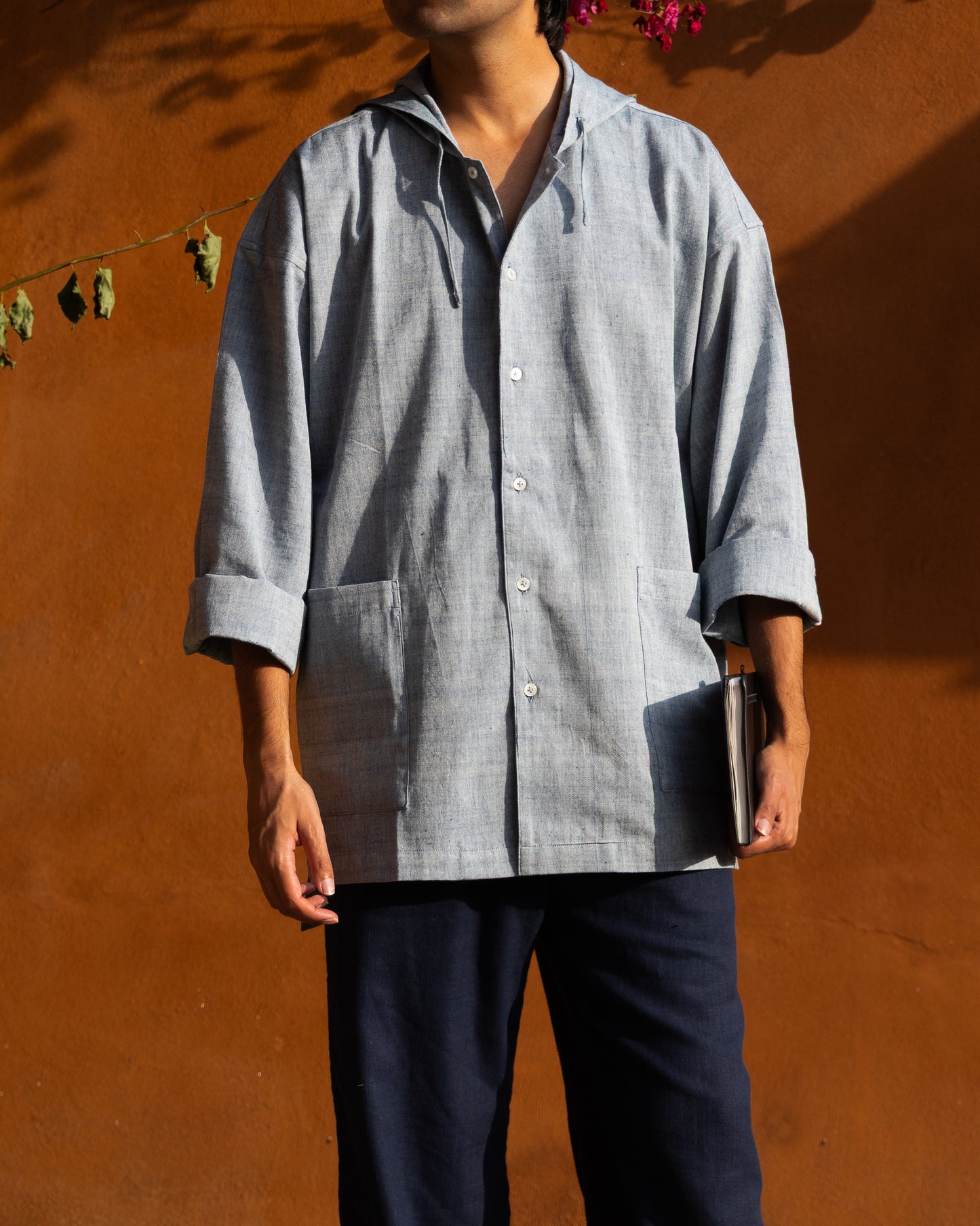 Hood Shirt | Soft Indigo Melange
