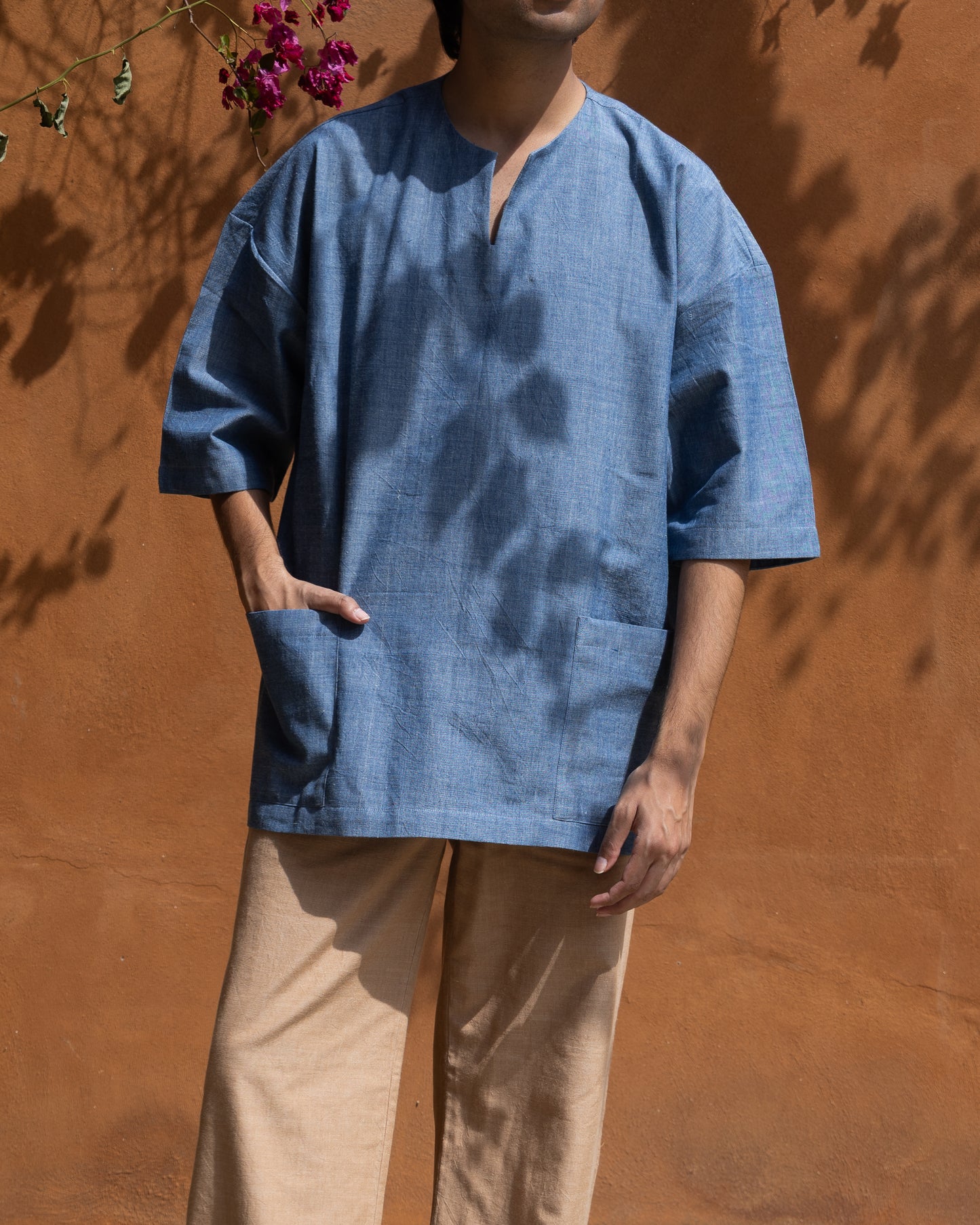 Pullover Kairo Shirt | Chambray Blue