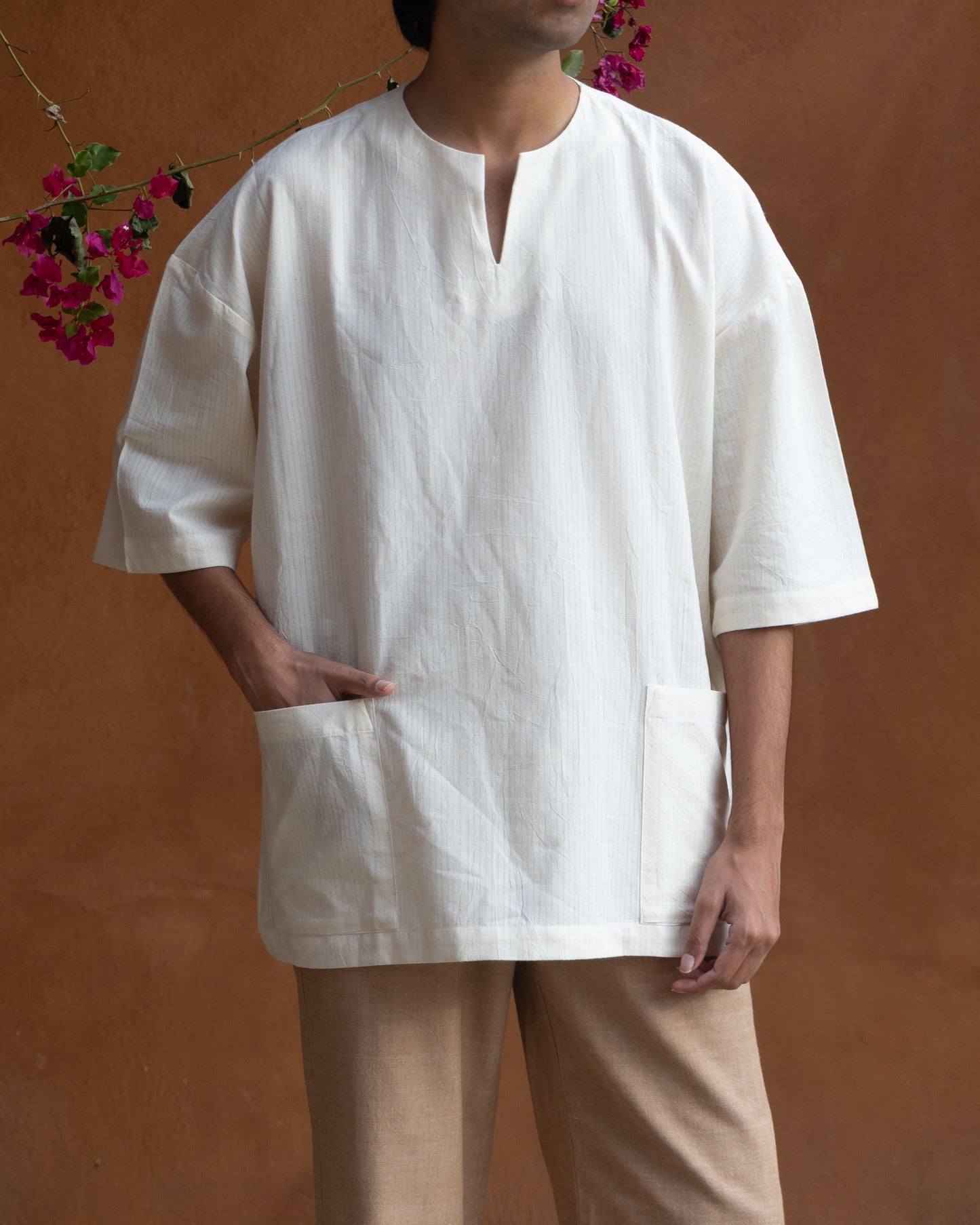 Pullover Kairo Shirt | Ecru Self