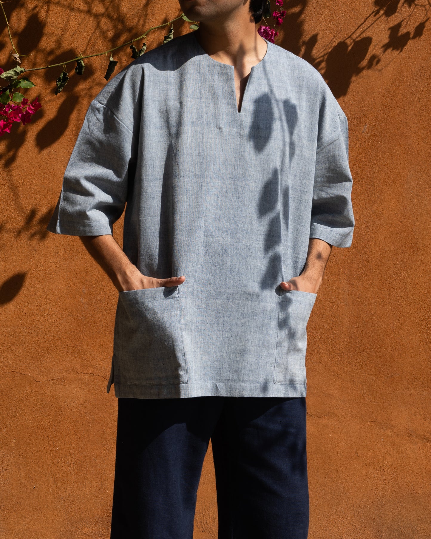 Pullover Kairo Shirt | Soft Indigo Melange