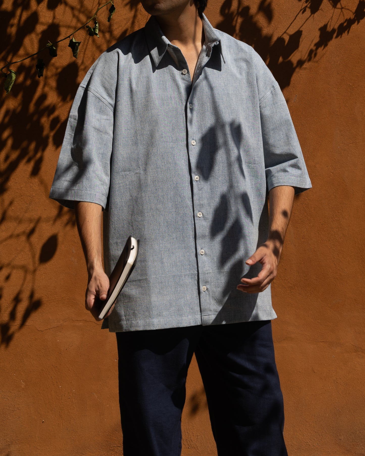 Noa Shirt | Soft Indigo Melange