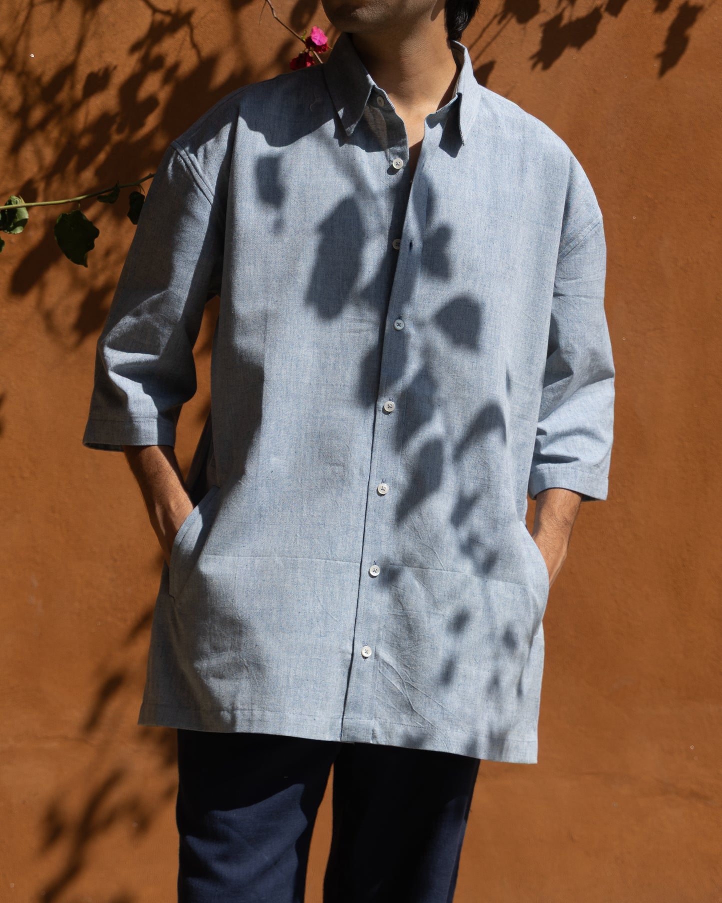Poketto Shirt | Soft Indigo Melange