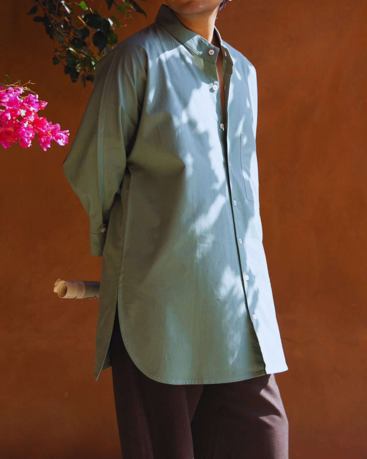 Long Kimono Shirt | Sage Green